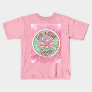 Pink Lotus Flower Kids T-Shirt